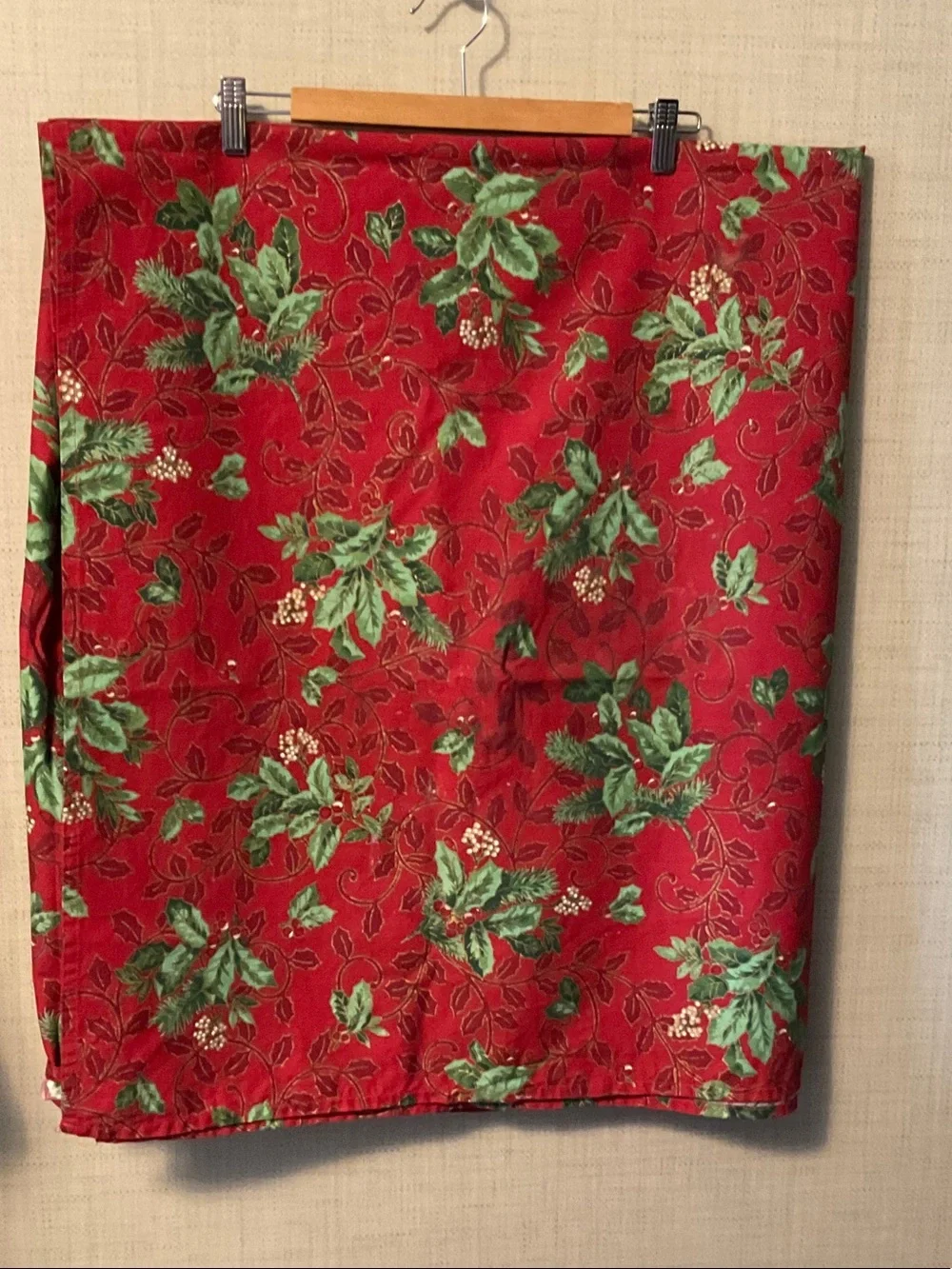 Festive Red Holly Tablecloth - Brand